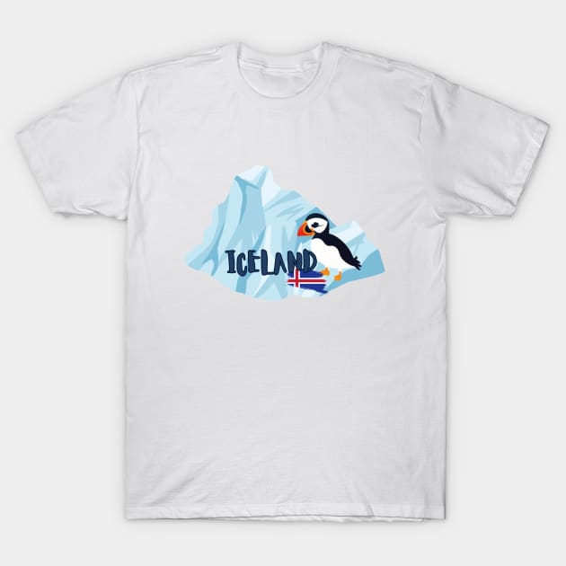 Atlantic Puffins - Iceland T-Shirt by DW Arts Design